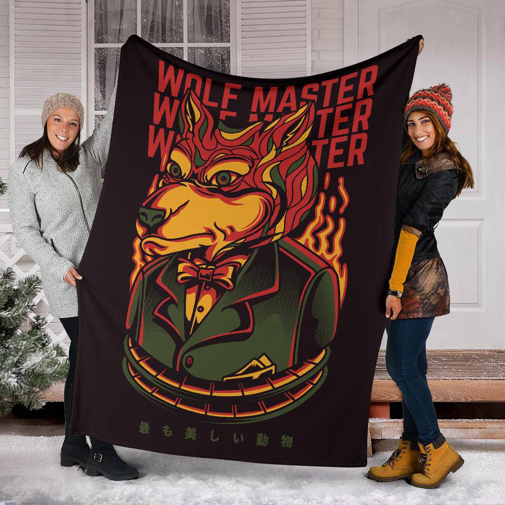 Premium Blanket Smart Wolf Master Cartoon - Top Content | POD Collection | Free Shipping