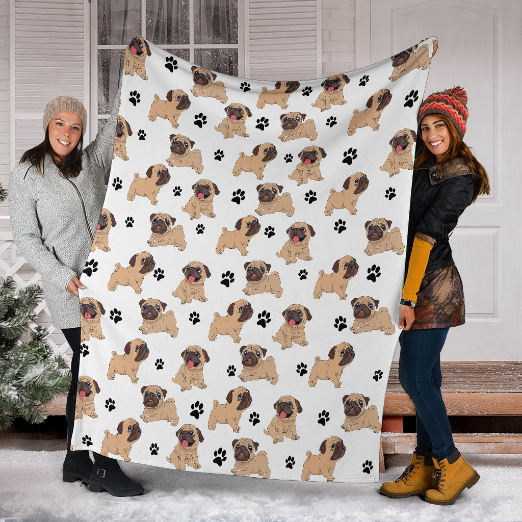 Pug Paw Blanket