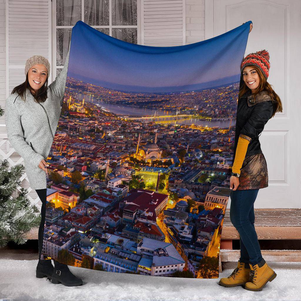 Istanbul City Sunsrise View Travel Premium Blanket - Top Content | POD Collection | Free Shipping