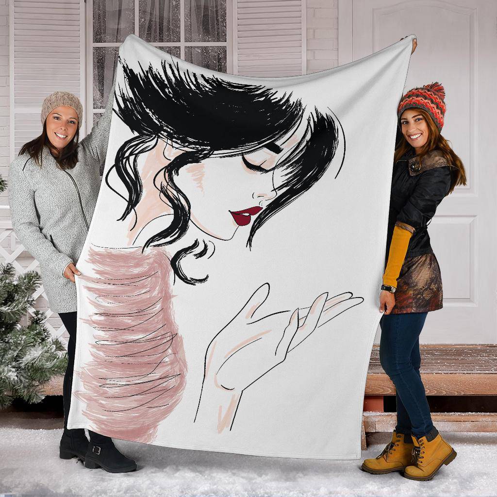 Woman Sexy Sketch Premium Blanket - Top Content | POD Collection | Free Shipping