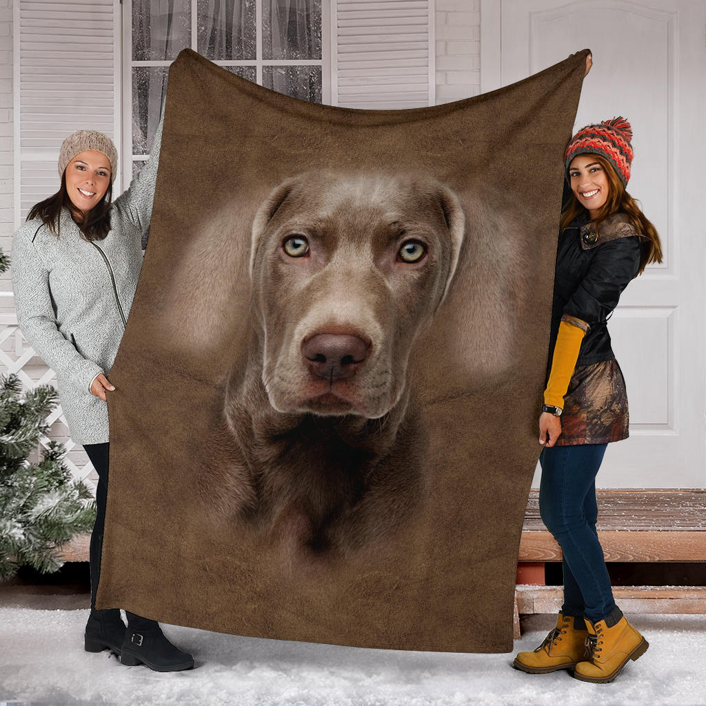 Weimaraner Face Hair Blanket