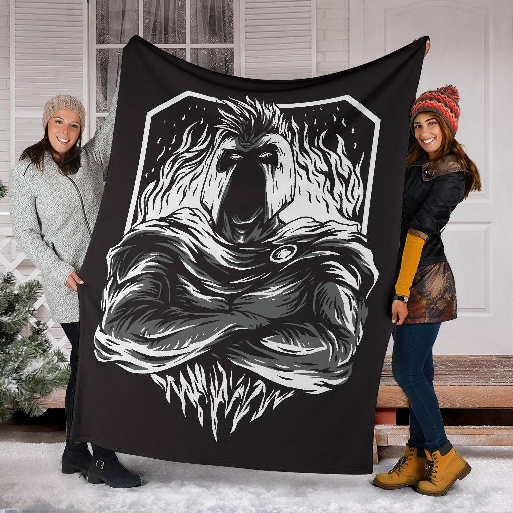 Super Spartan Drawing Art B&W Premium Blanket - Top Content | POD Collection | Free Shipping