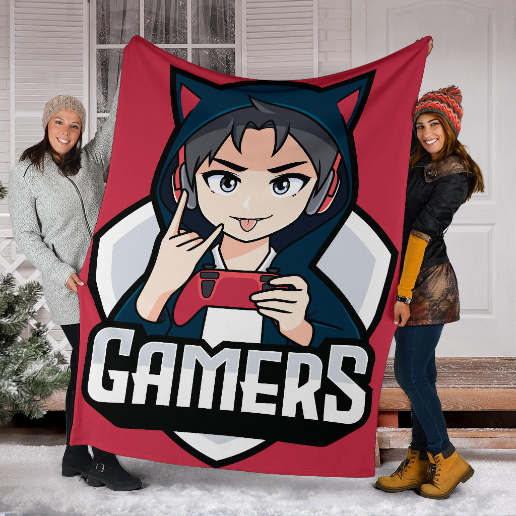 Anime Gamer Boy Blanket