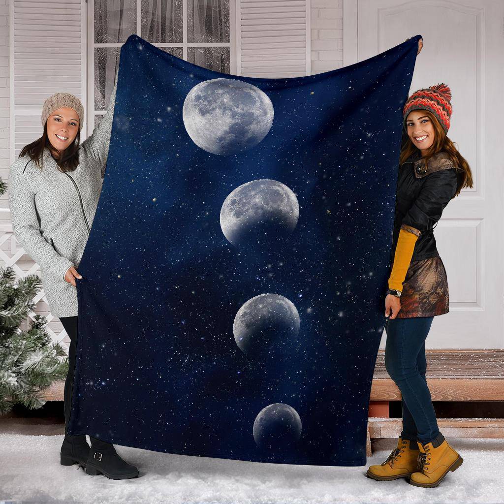 Moon Eclipse Night Sky Stars Premium Blanket - Top Content | POD Collection | Free Shipping