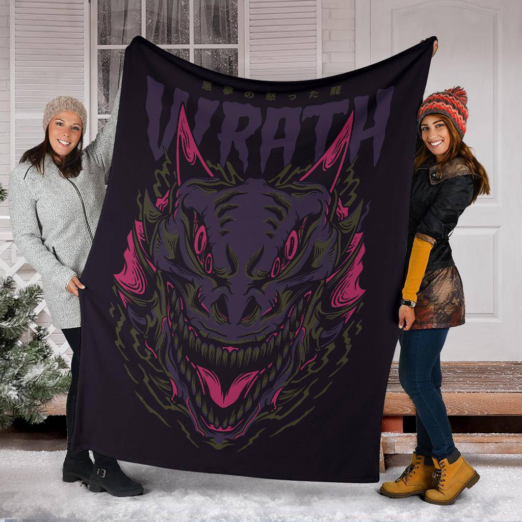 Premium Blanket Wrath Monster Japanese Art Cartoon - Top Content | POD Collection | Free Shipping