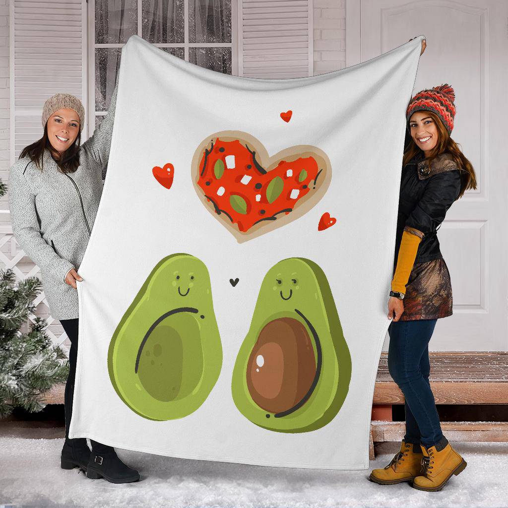 Avocado Love Two Half Pizza Premium Blanket - Top Content | POD Collection | Free Shipping