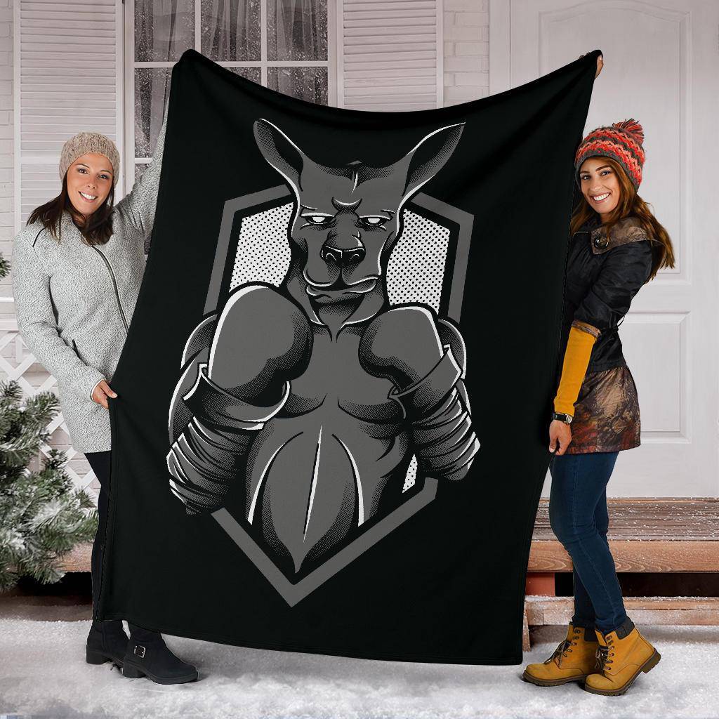 Kangaroo Boxing Fighter Cartoon Premium Blanket - Top Content | POD Collection | Free Shipping