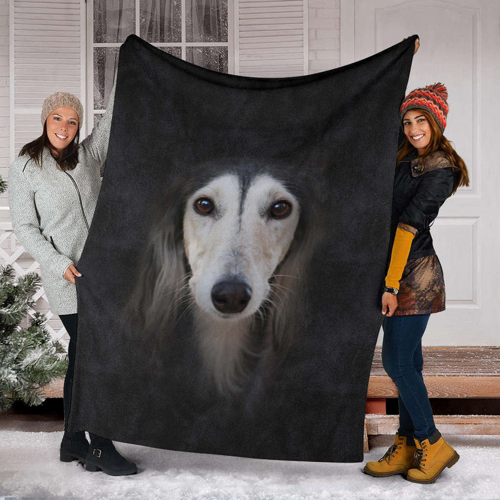 Saluki Face Hair Blanket