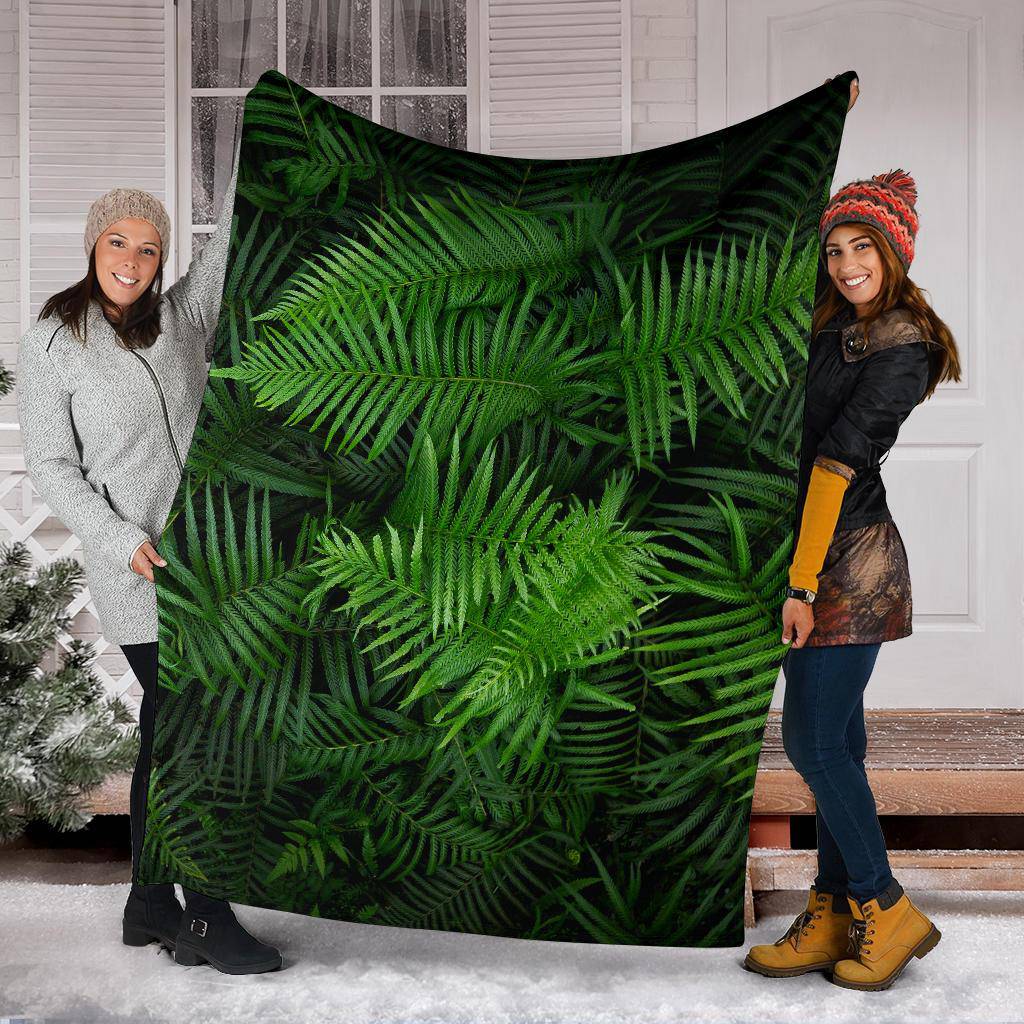 Tropical Jungle Plant Leaves Premium Blanket - Top Content | POD Collection | Free Shipping