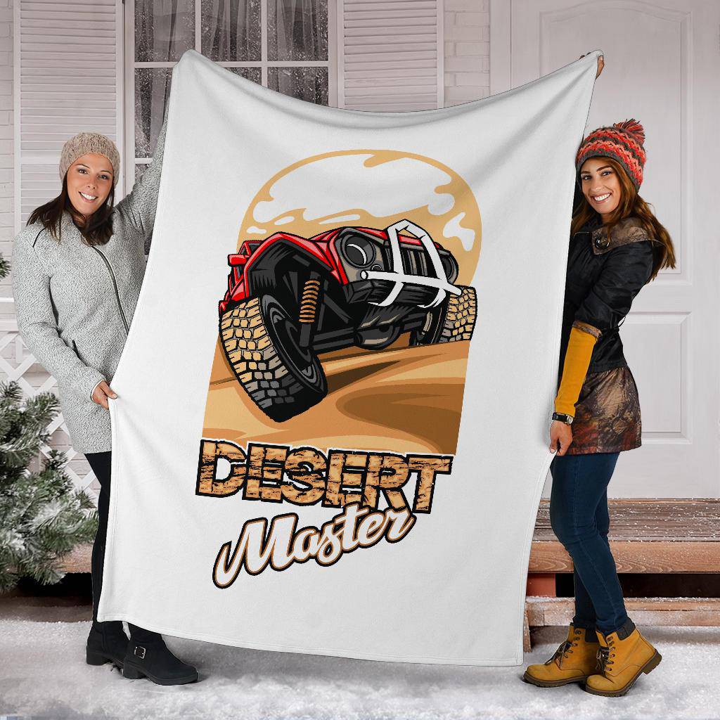 SUV Desert Master Car Cartoon Premium Blanket - Top Content | POD Collection | Free Shipping