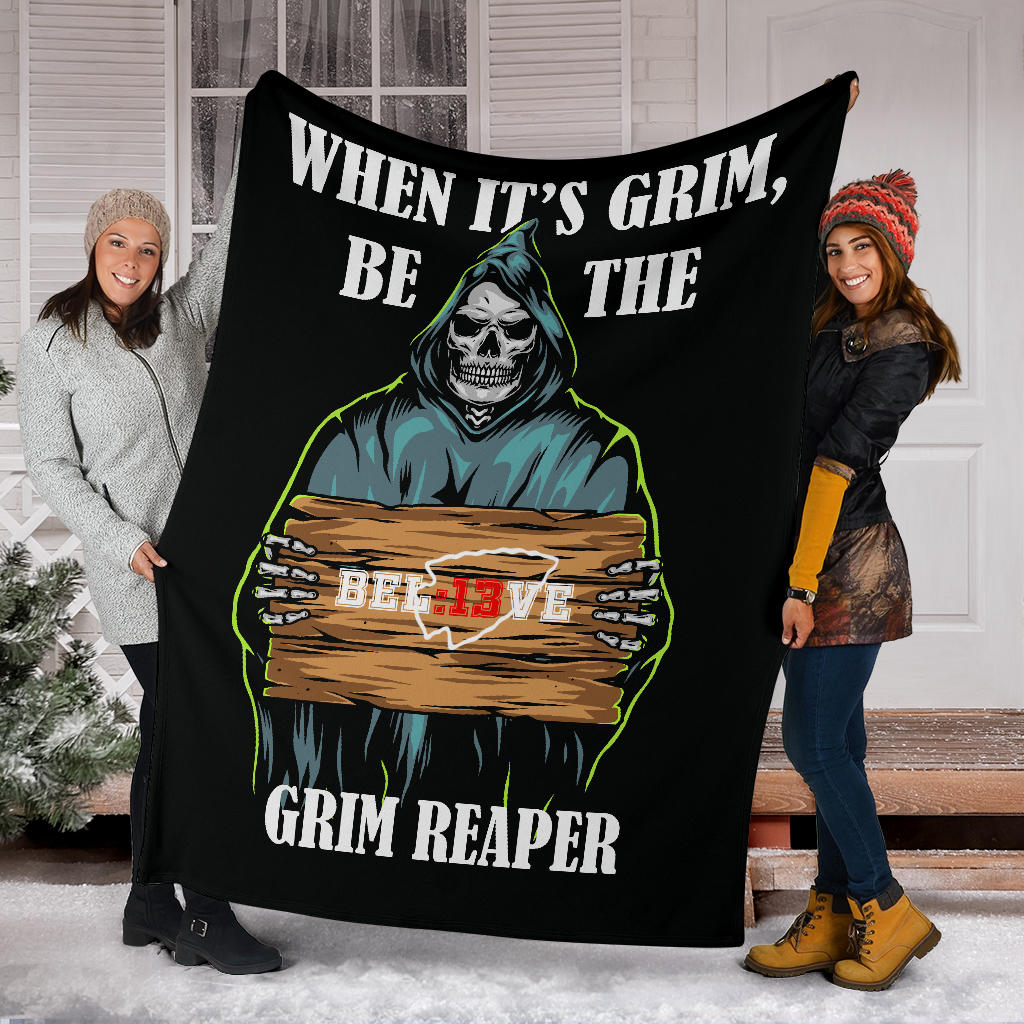 Chiefs Grim Reaper 13 Seconds Premium Blanket