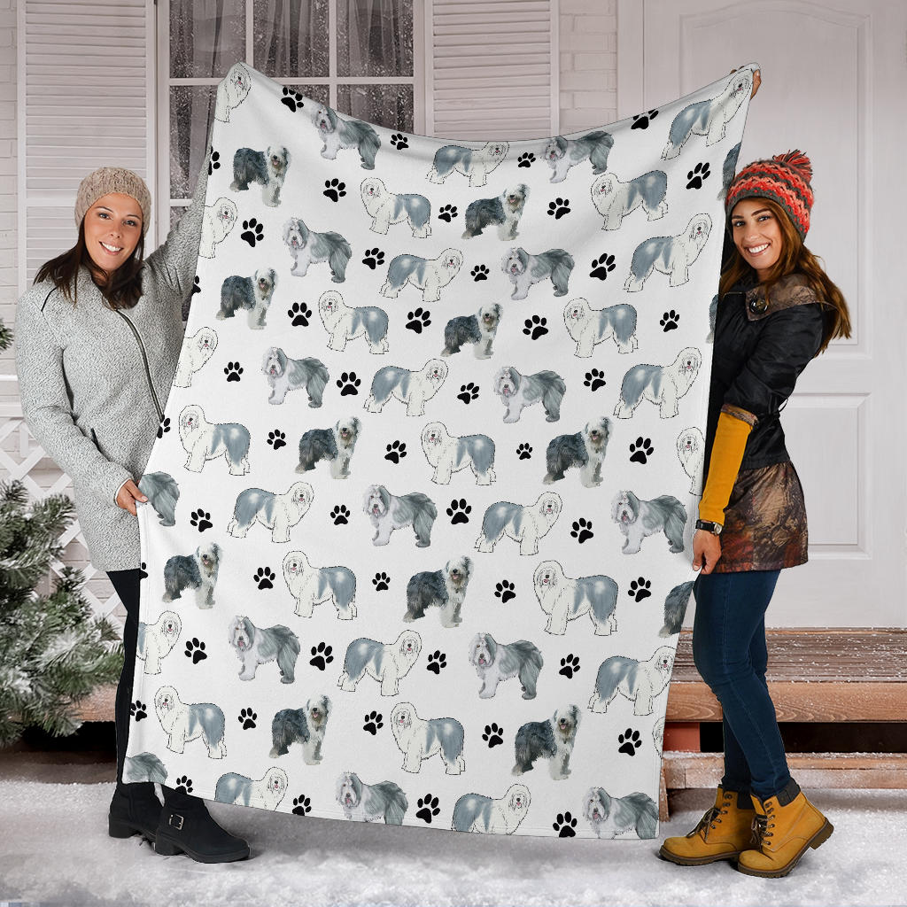 Old English Sheepdog Paw Blanket