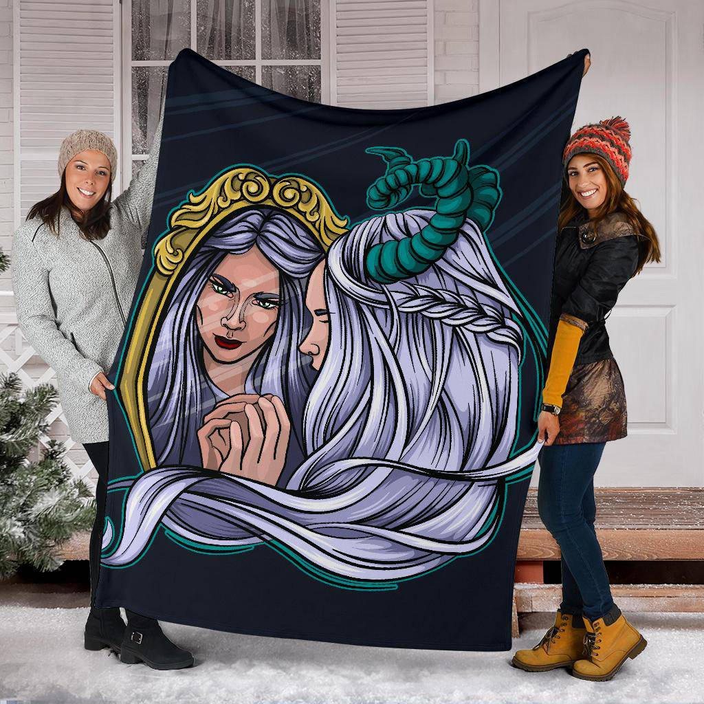 Witch Faun Halloween Art Drawing Premium Blanket - Top Content | POD Collection | Free Shipping