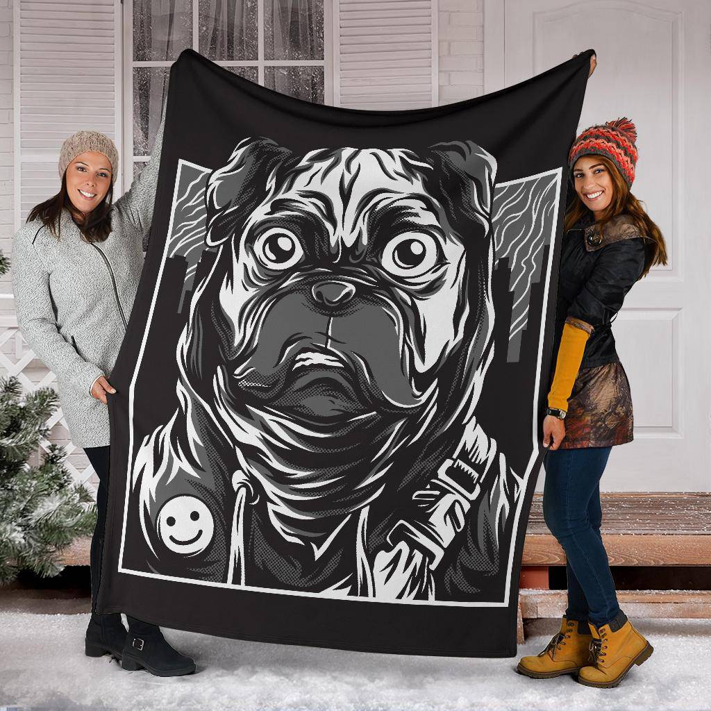 Pug Life Dog Art Cartoon Premium Blanket - Top Content | POD Collection | Free Shipping