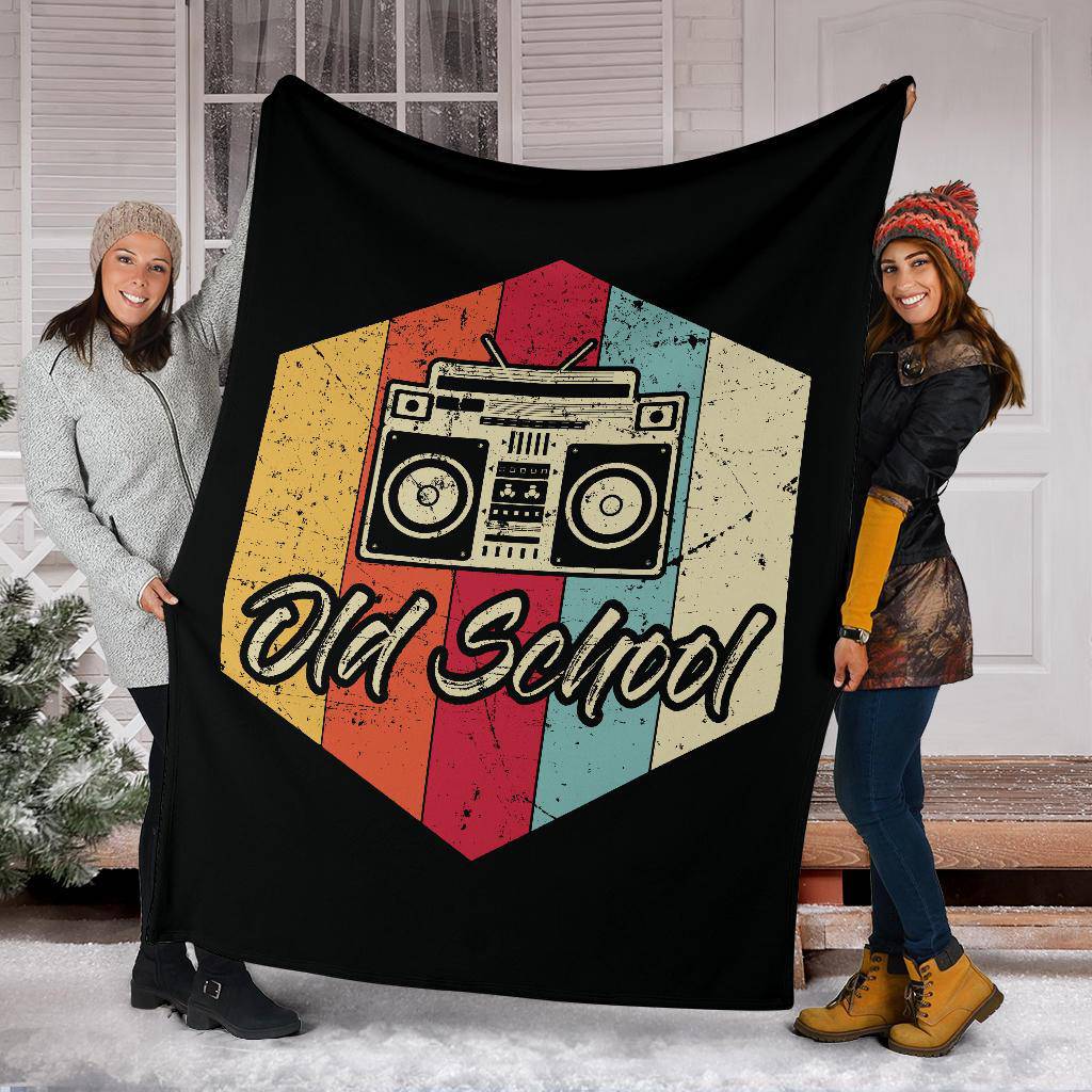 Premium Blanket Old School Hip Hop Retro Music Art - Top Content | POD Collection | Free Shipping