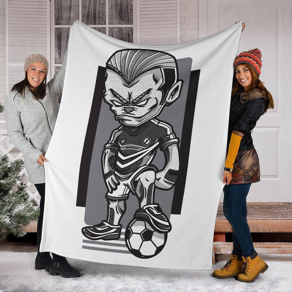 Football Game Player Cartoon Premium Blanket - Top Content | POD Collection | Free Shipping