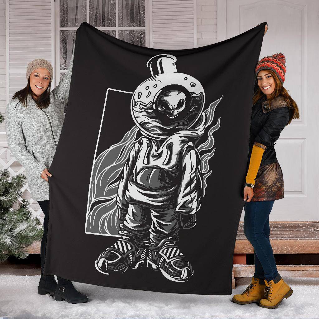 Pot Skull Head Funny Cartoon Premium Blanket - Top Content | POD Collection | Free Shipping