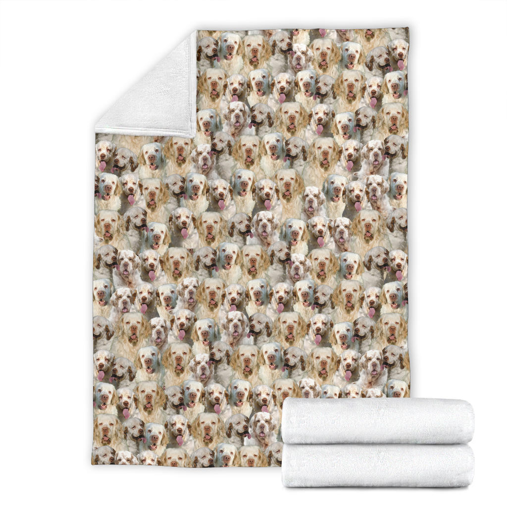 Clumber Spaniel Full Face Blanket