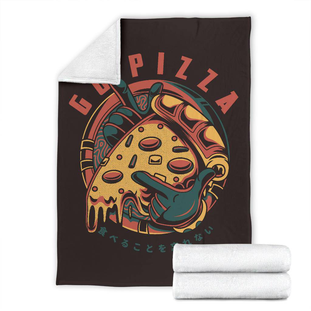 Go Pizza Figure Japanese Art Cartoon Premium Blanket - Top Content | POD Collection | Free Shipping