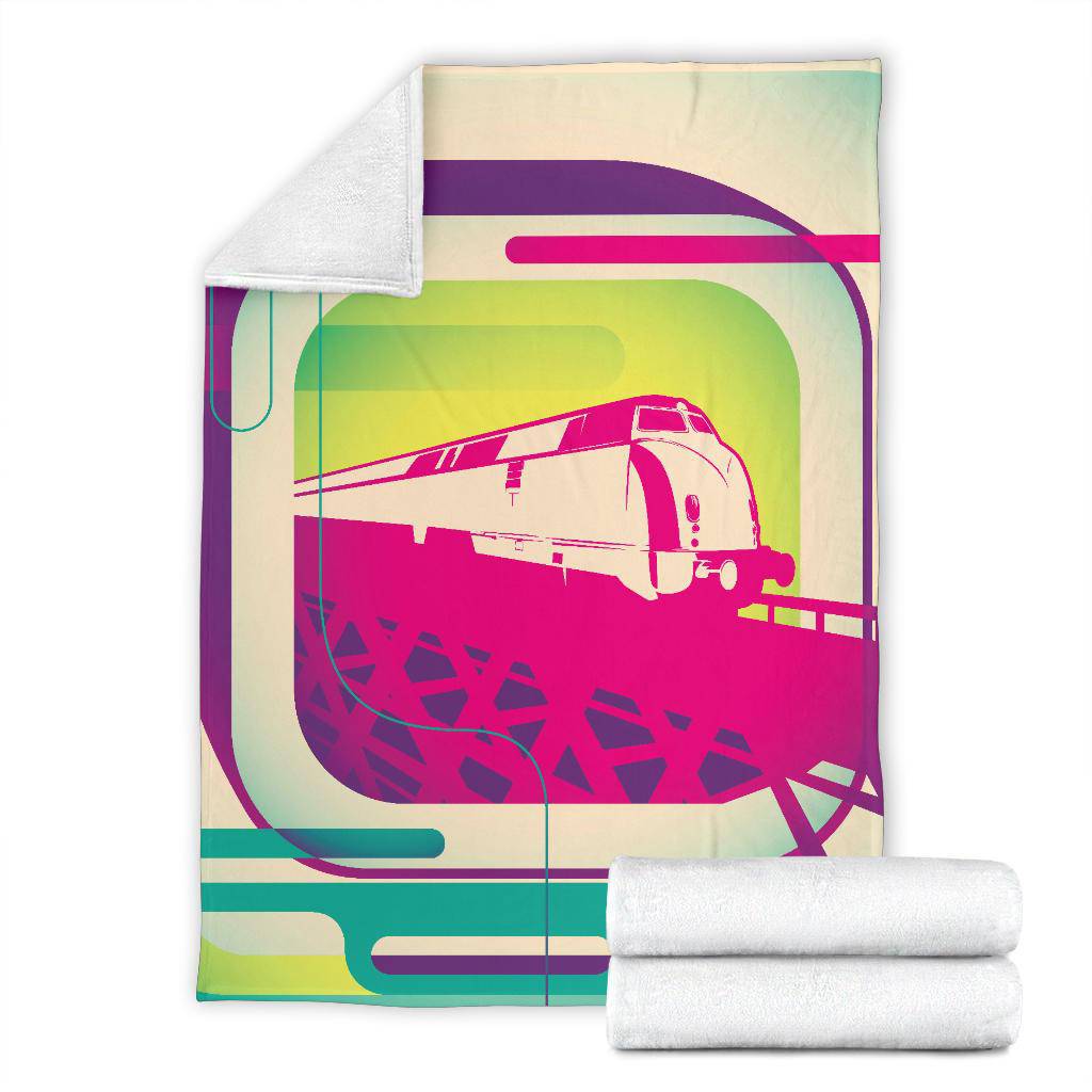 Abstract Art Train Tunnel Colourful Premium Blanket - Top Content | POD Collection | Free Shipping