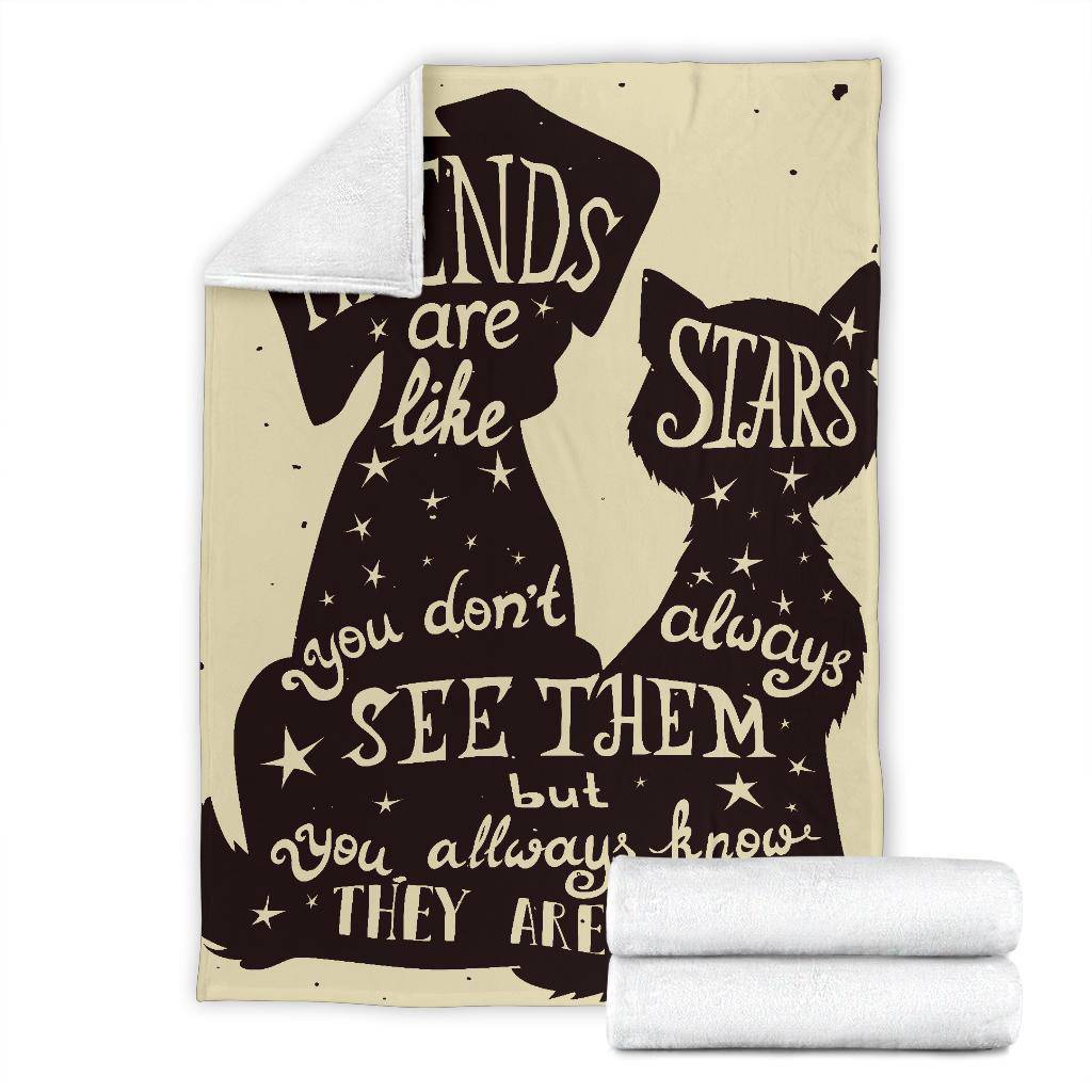 Pets Friends Are Like Stars Premium Blanket - Top Content | POD Collection | Free Shipping