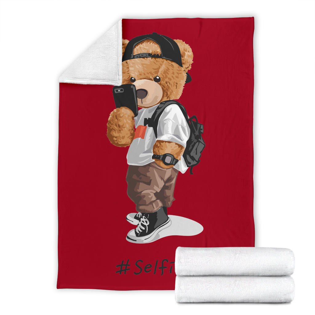 Teddy Red Selfie blanket - Top Content | POD Collection | Free Shipping