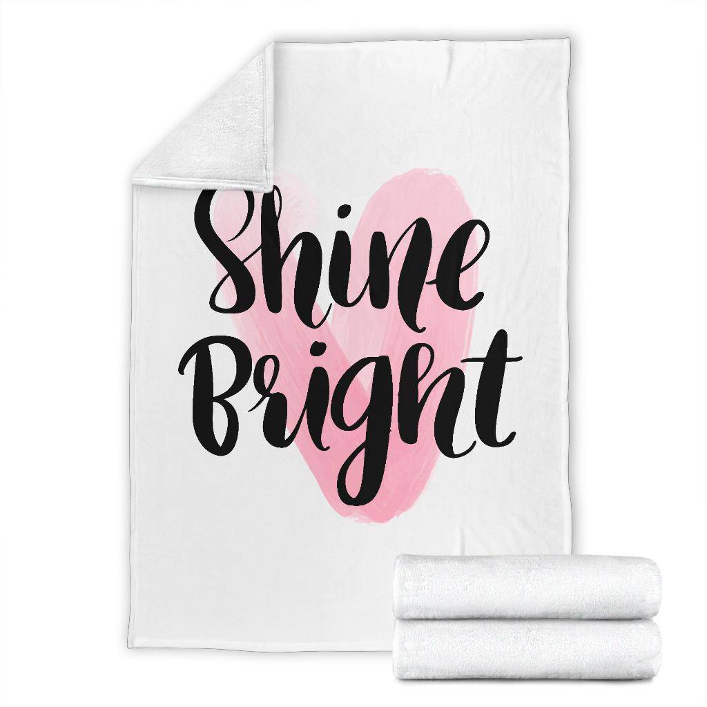 Shine Bright Hand Drawn Motivation Quote Drawing Premium Blanket - Top Content | POD Collection | Free Shipping