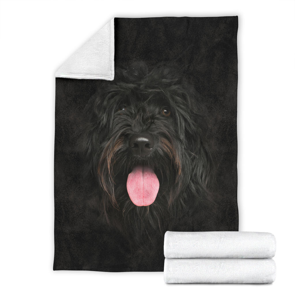 Portuguese Water Dog Face Hair Blanket