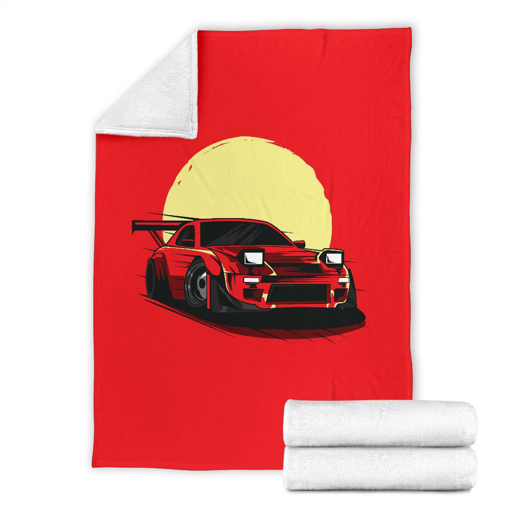 Moon Red Speed Car Premium Blanket - Top Content | POD Collection | Free Shipping