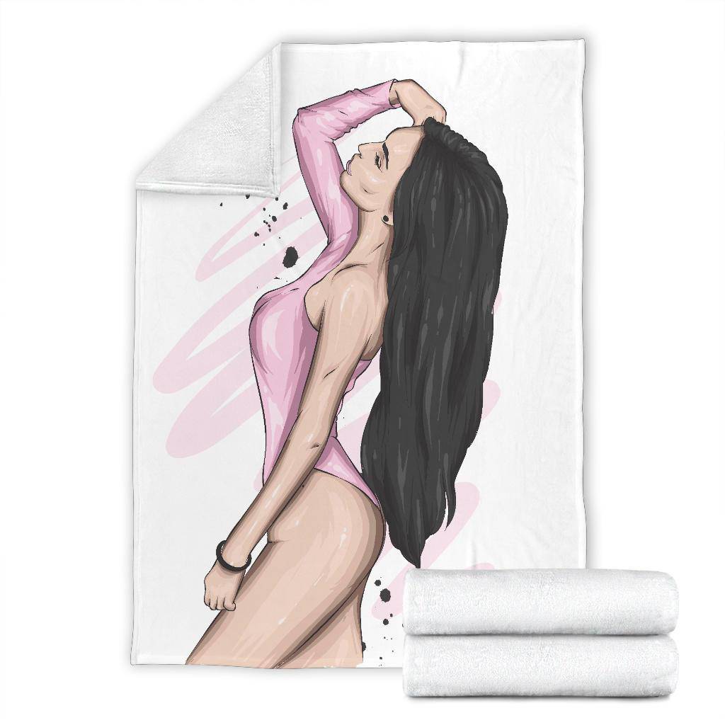 Beautiful Longhaired Girl Premium Blanket - Top Content | POD Collection | Free Shipping