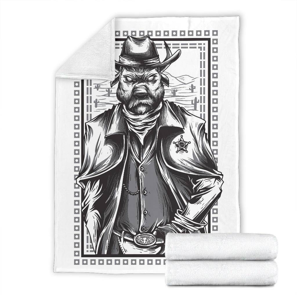 Western Ranger Cowboy Art Cartoon Premium Blanket - Top Content | POD Collection | Free Shipping