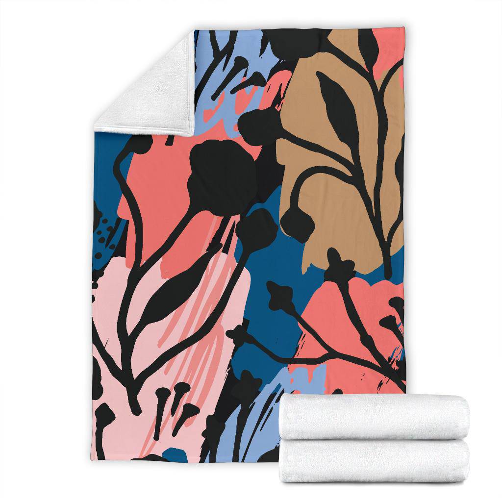 Abstract Art Floral Plants Premium Blanket - Top Content | POD Collection | Free Shipping