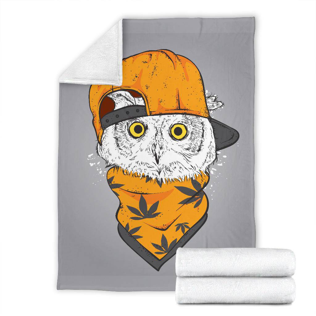 Cool Owl Cap Cartoon Drawing Premium Blanket - Top Content | POD Collection | Free Shipping