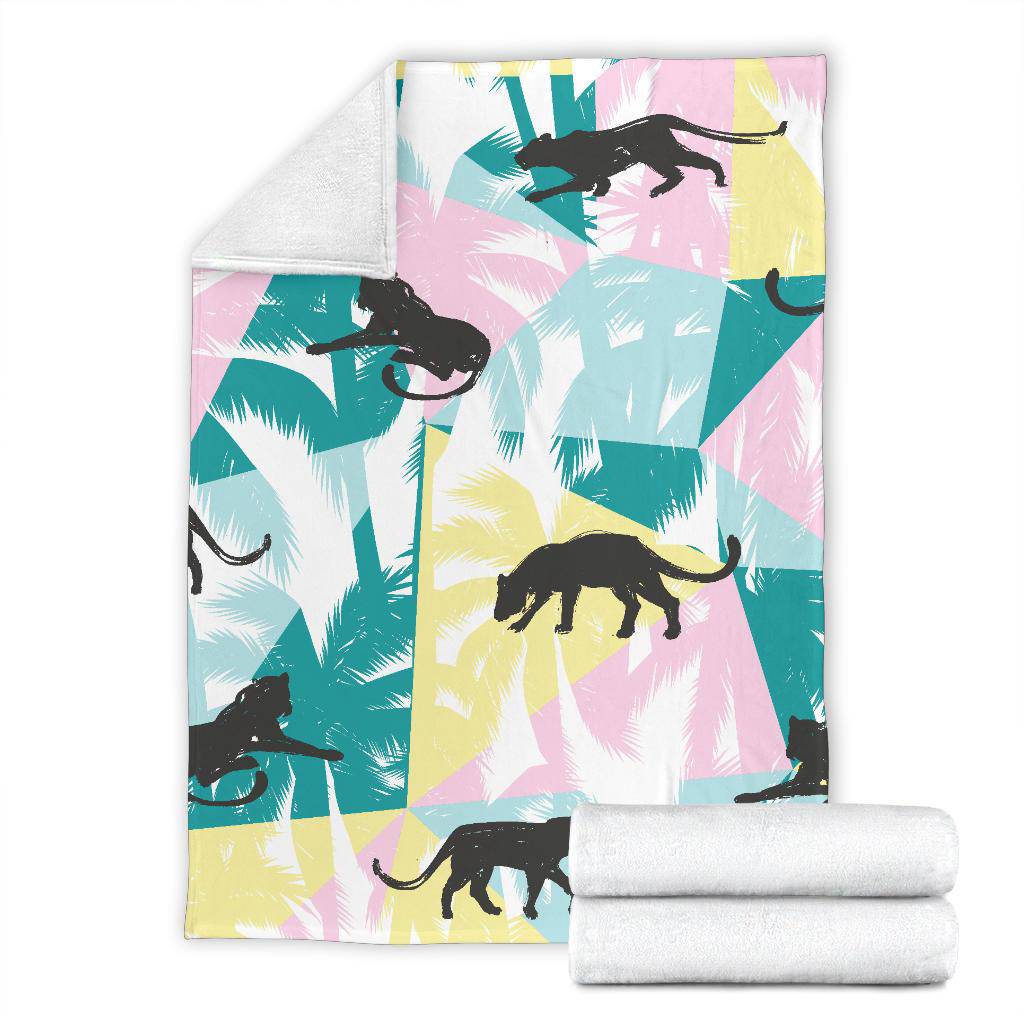 Abstract Art, Leopard Jungle, Exotic Palm Trees Premium Blanket - Top Content | POD Collection | Free Shipping