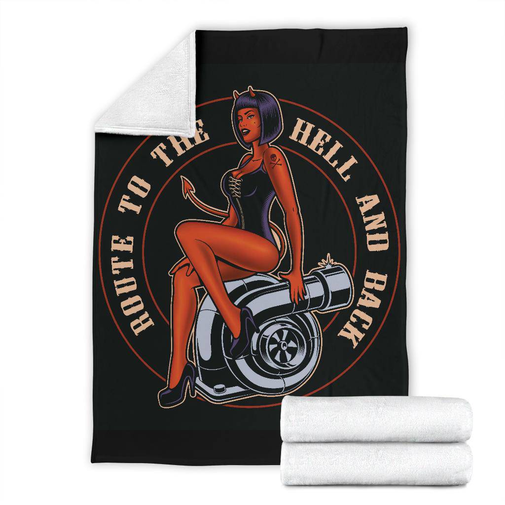 Road to the Hell and Back Devil Woman Premium Blanket - Top Content | POD Collection | Free Shipping