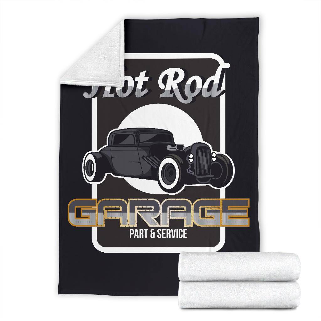 Hot Rod Garage Auto Service Premium Blanket - Top Content | POD Collection | Free Shipping