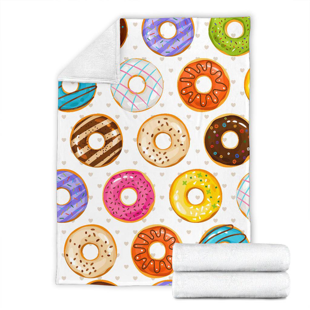 Colorful Doughnut Seamless Background Illustration Premium Blanket - Top Content | POD Collection | Free Shipping