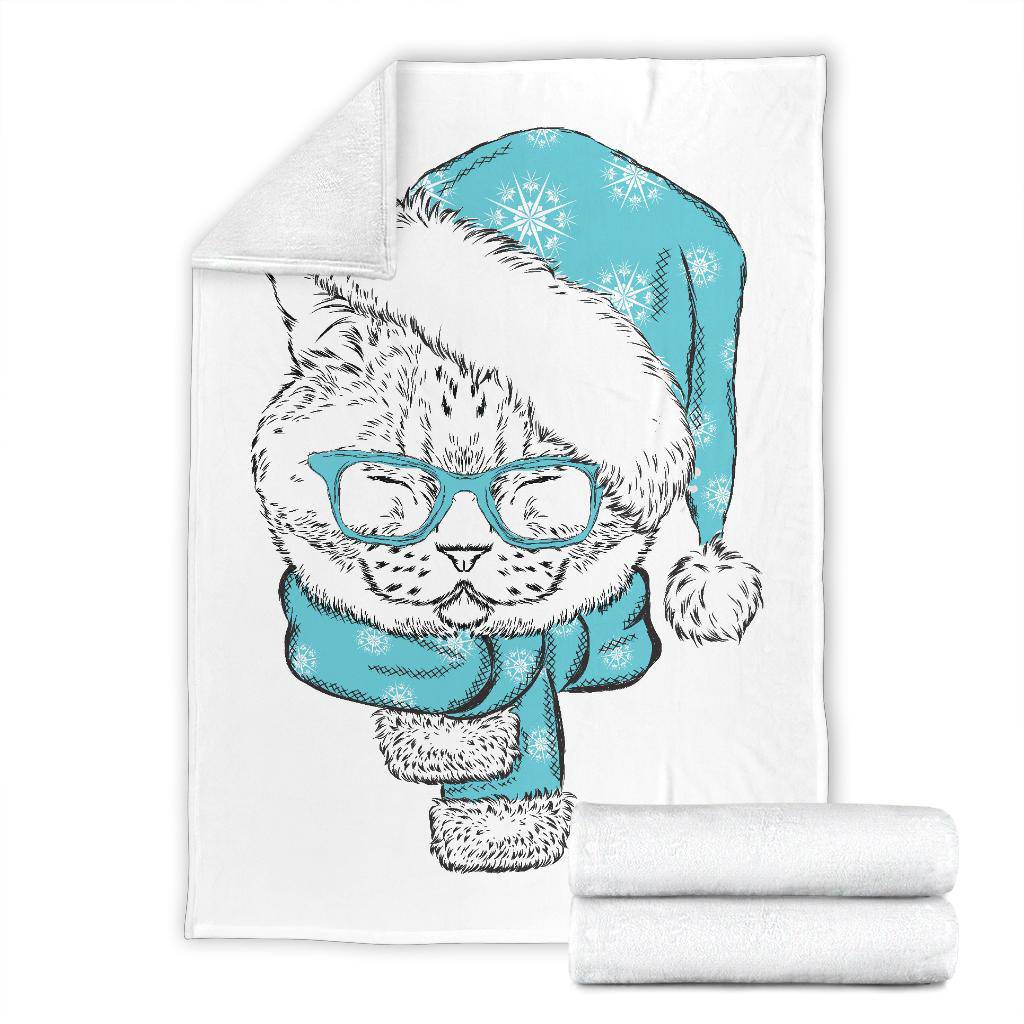 Smart Chirstmas Cat Cartoon Premium Blanket - Top Content | POD Collection | Free Shipping