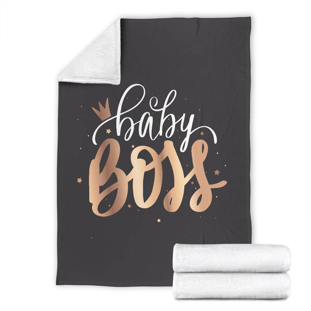 Baby Boss, Cute Sparkling Quote Design Premium Blanket - Top Content | POD Collection | Free Shipping