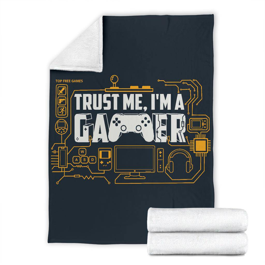 Trust Me I'm A Gamer Drawing Illustration Premium Blanket - Top Content | POD Collection | Free Shipping