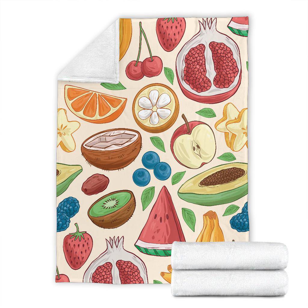 Hand Drawn Fruit Pattern Premium Blanket - Top Content | POD Collection | Free Shipping