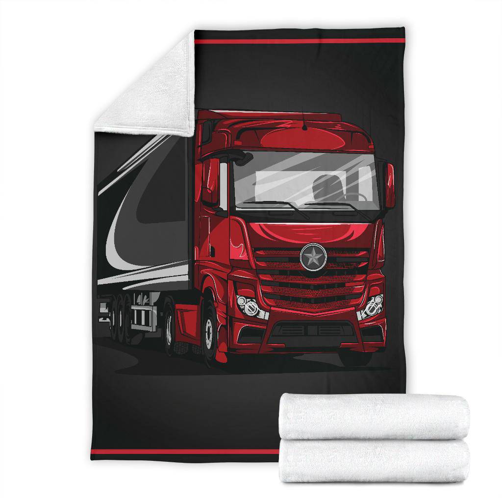 Red Star Truck Cartoon Premium Blanket - Top Content | POD Collection | Free Shipping