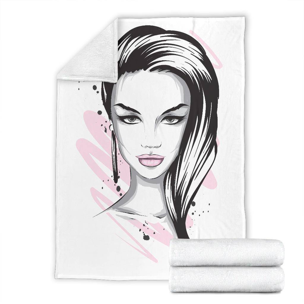 Beautiful Stylish Cartoon Girl Premium Blanket - Top Content | POD Collection | Free Shipping