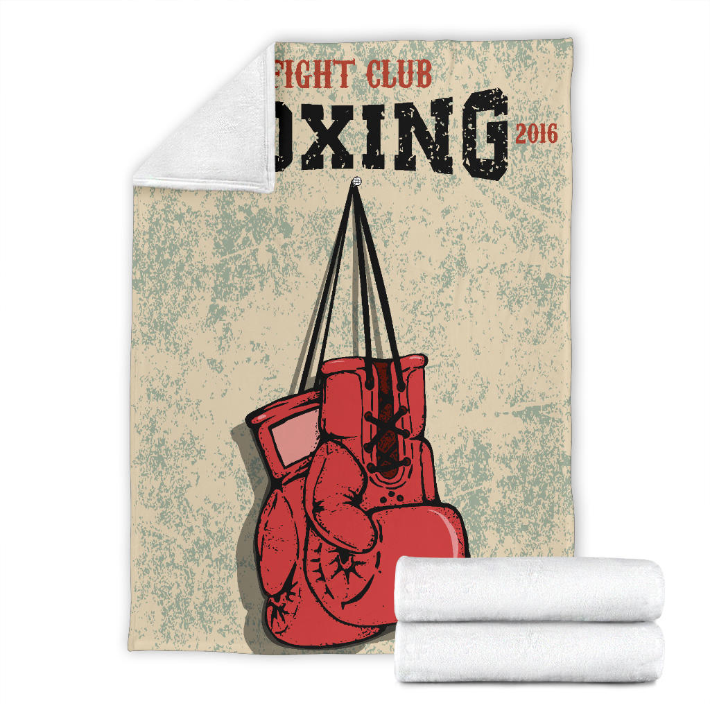 fight club boxing gloves retro style blanket - Top Content | POD Collection | Free Shipping