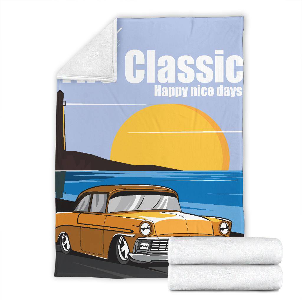 Ride Classic Yellow Car Premium Blanket - Top Content | POD Collection | Free Shipping