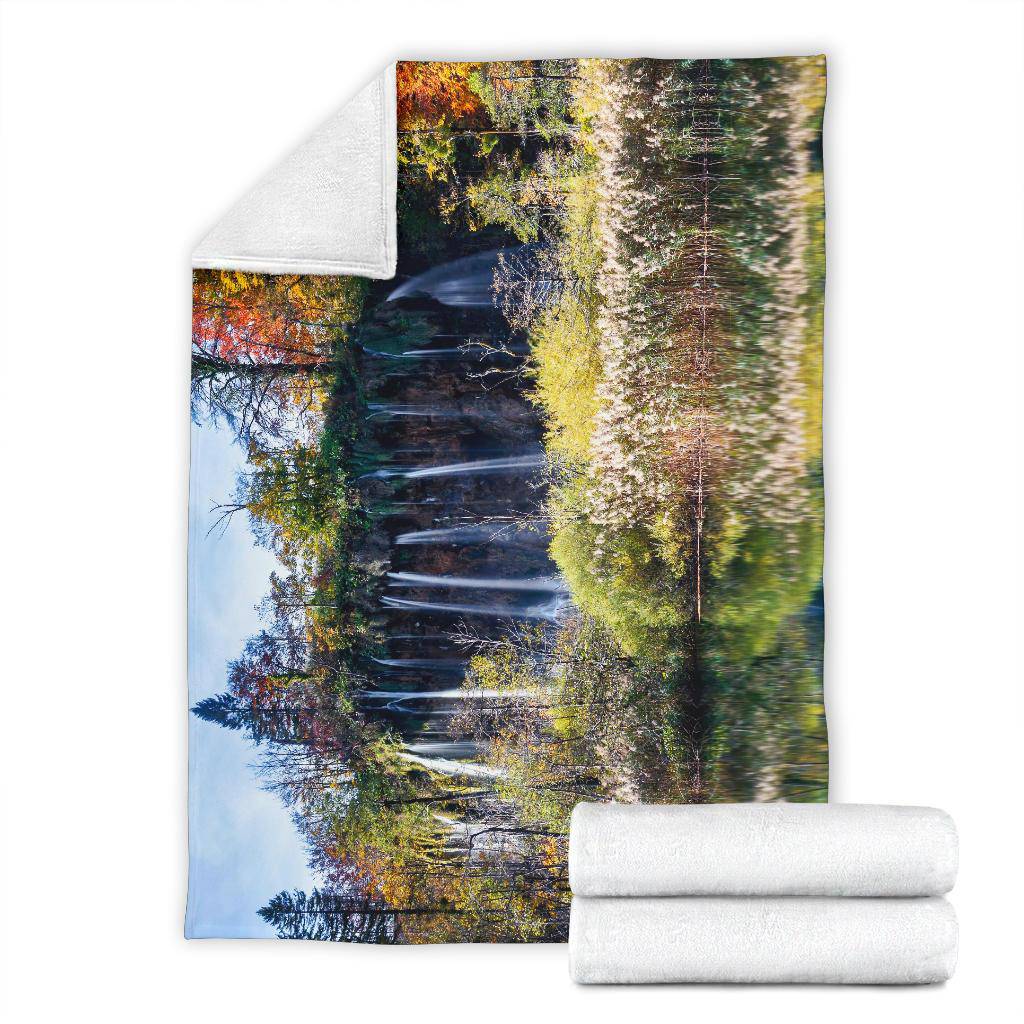 Travel Croatia Piltvice National Park Nature Waterfall Premium Blanket - Top Content | POD Collection | Free Shipping