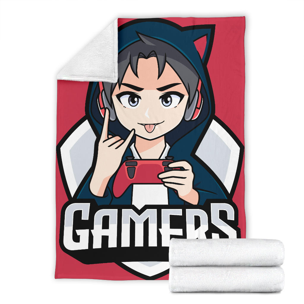 Anime Gamer Boy Blanket