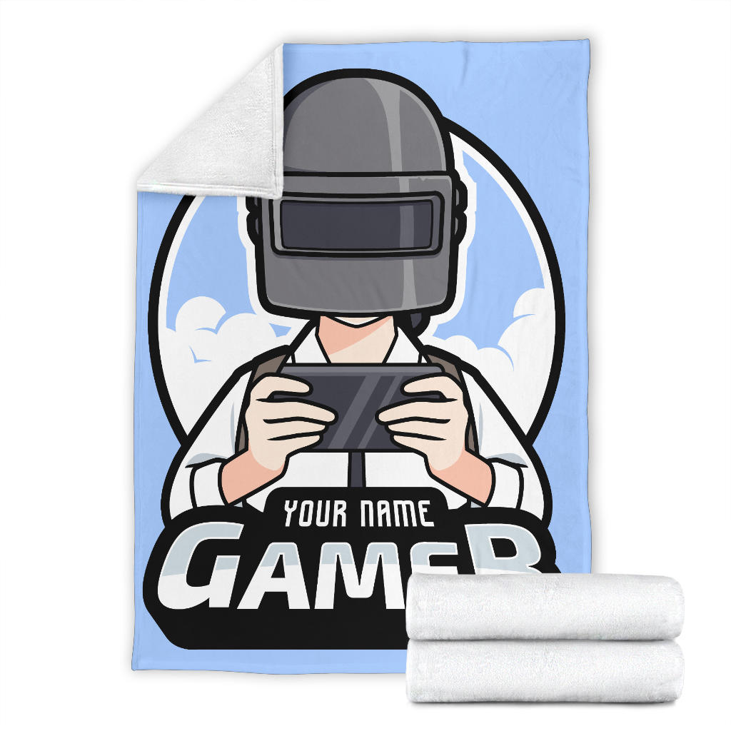 Its Game Time Gamer Blue Blanket