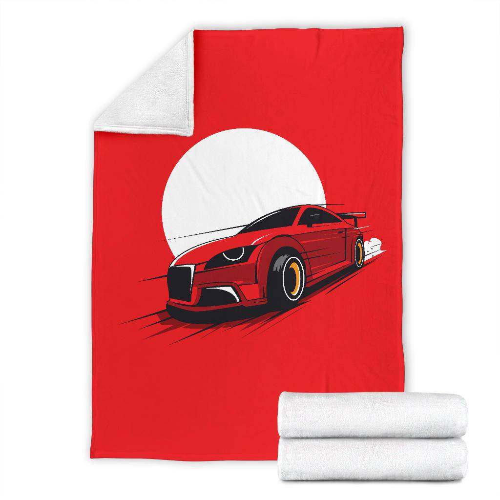 Red Moon Car Auto Premium Blanket - Top Content | POD Collection | Free Shipping