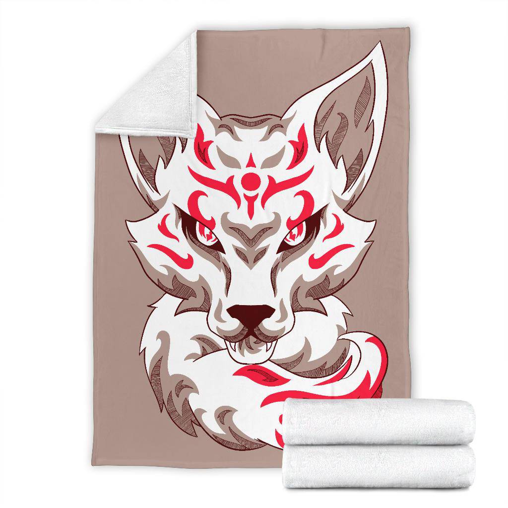 Kitsune Japanese Art Fox Premium Blanket - Top Content | POD Collection | Free Shipping